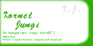 kornel jungi business card